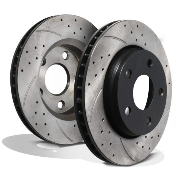 Front Drilled Grooved 345mm Brake Discs For Skoda Superb 2.0 3.6 V6 ...